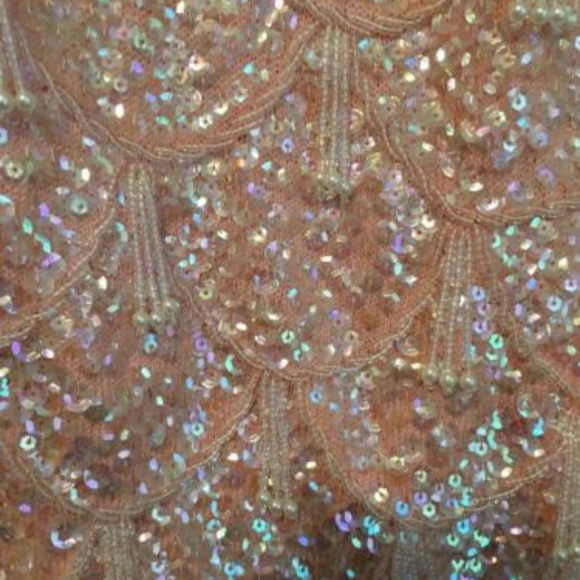 Vintage 1960's Fully Sequined and Beaded Pink Top - Picture 2 of 8